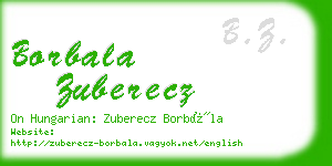 borbala zuberecz business card